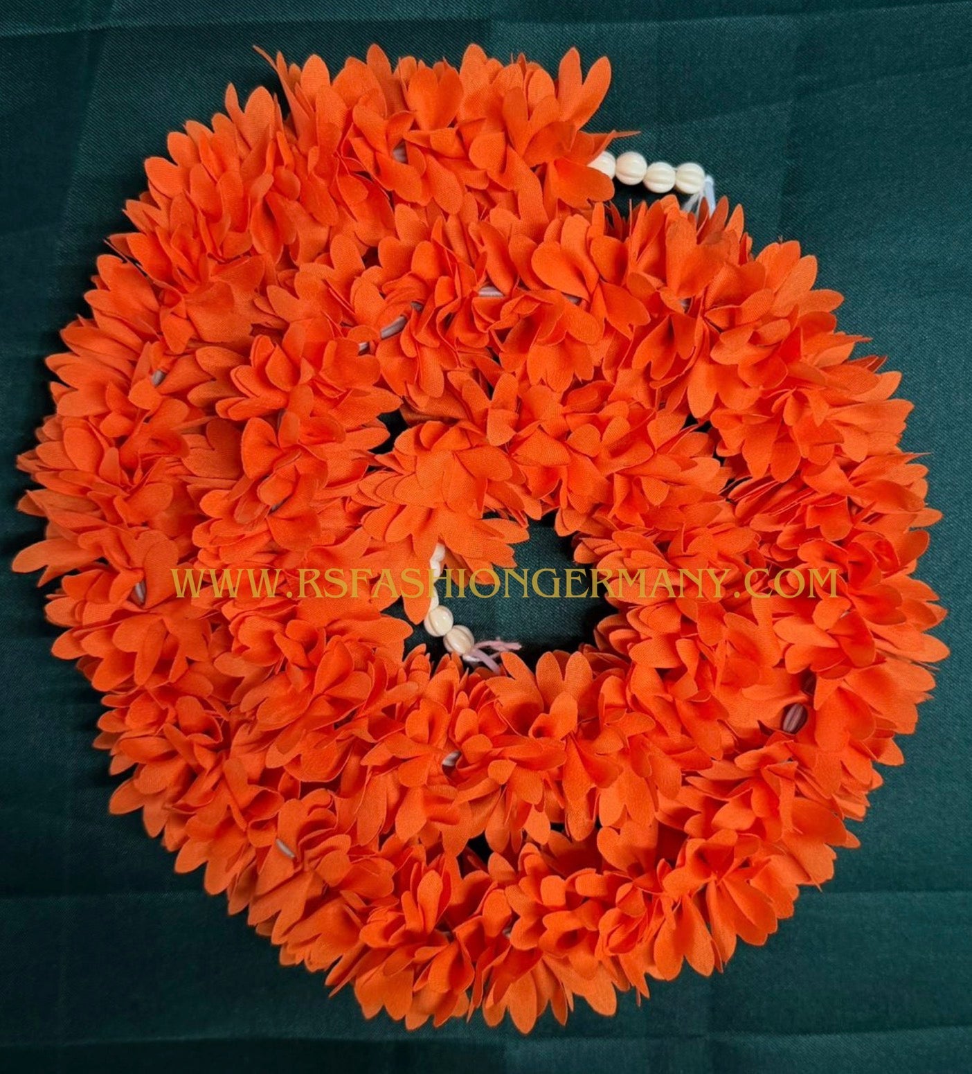 Saffron Blooms - Oranje bloemenkrans (Gajra) 90 cm