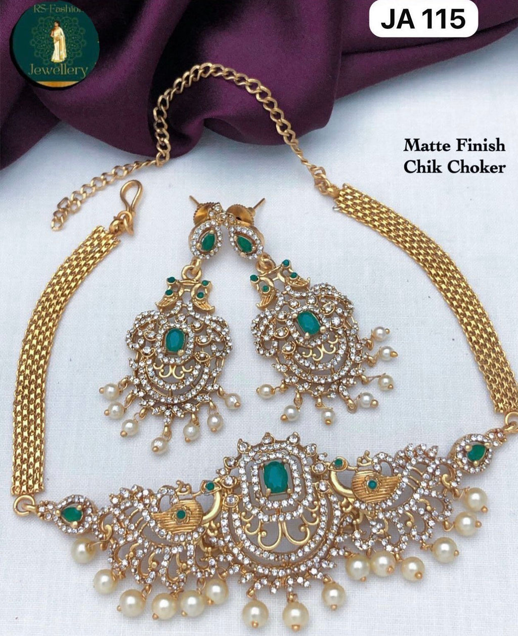 JA 115 Matte Finish Chik Choker Set