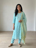 Chudidar / Top – Mint Green 3-Piece Set – Size S
