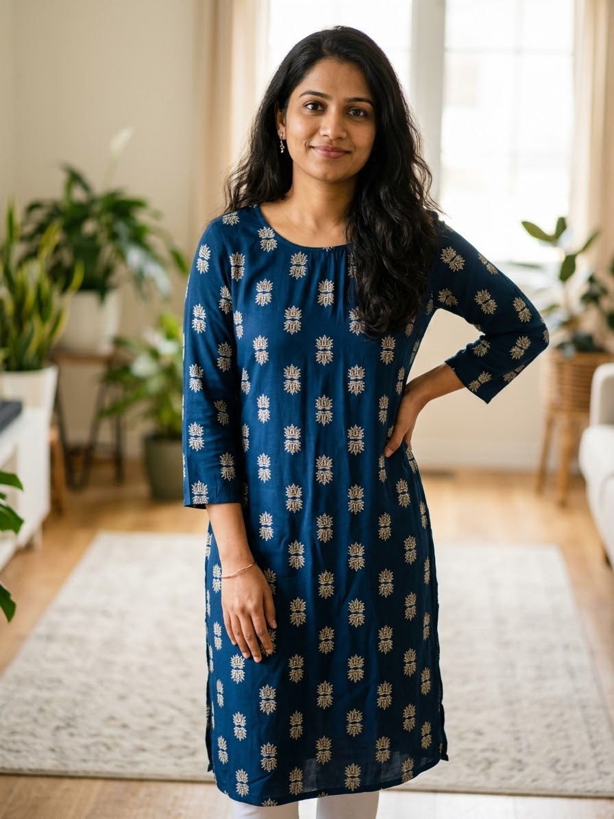 Petrolblaue Kurti Only TOP