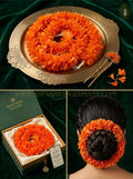 Saffron Blooms - Oranje bloemenkrans (Gajra) 90 cm