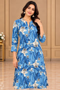 Blue Floral Print Kurti – L size