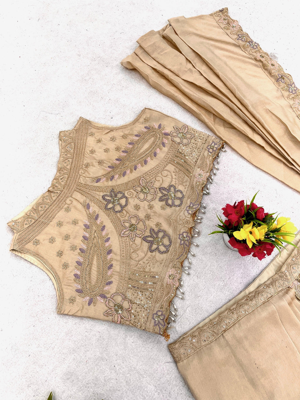 One Minute Saree , free size (Fully Stitched)