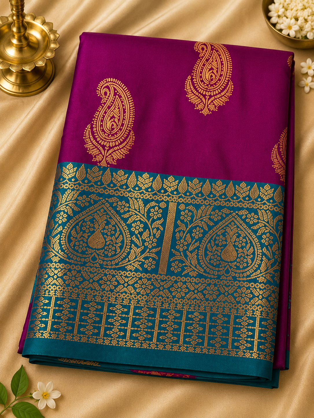 Soft Silk Saree – Paisley Zari Collection