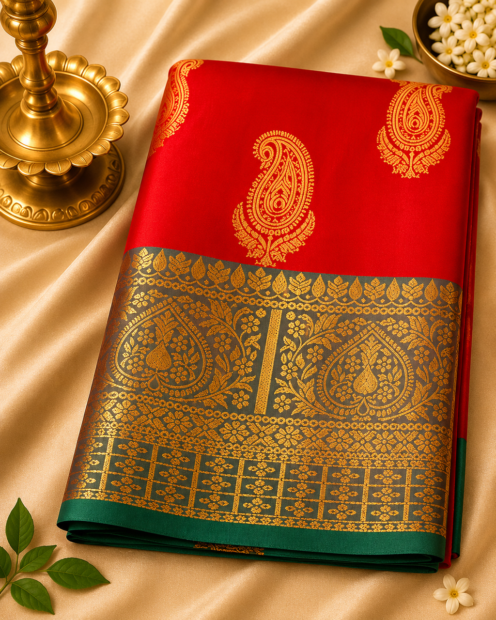 Soft Silk Saree – Paisley Zari Collection
