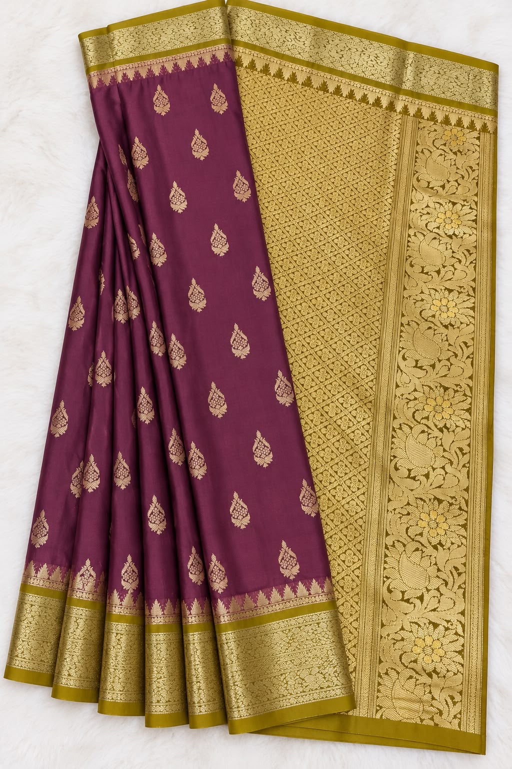 Kanchi butta silk sarees rich pallu with blouse