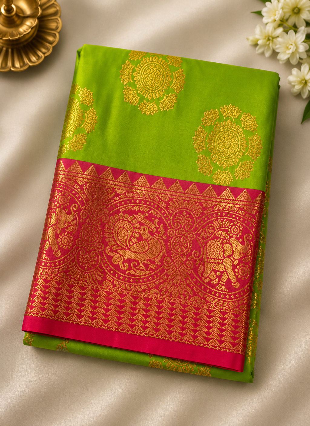 Kanjivaram Silk Saree – Chakra Zari Collection