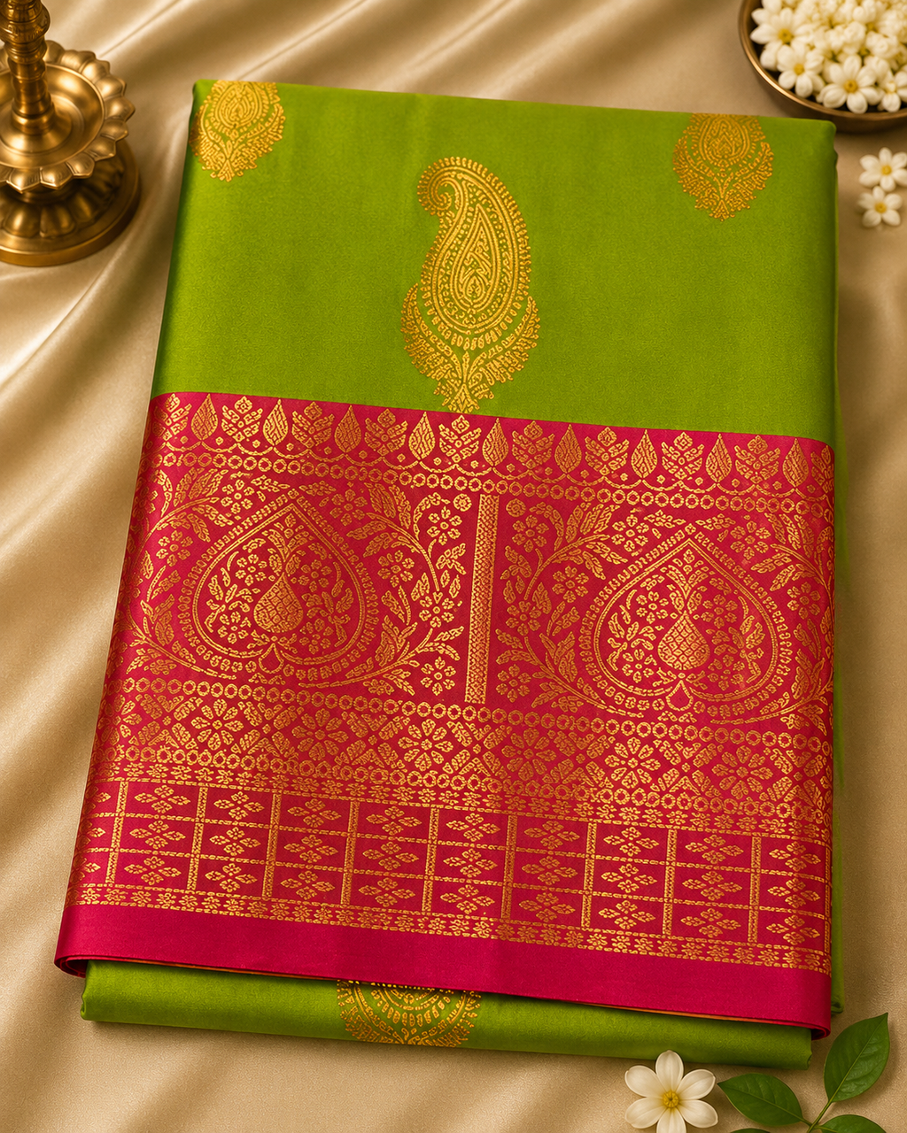 Soft Silk Saree – Paisley Zari Collection
