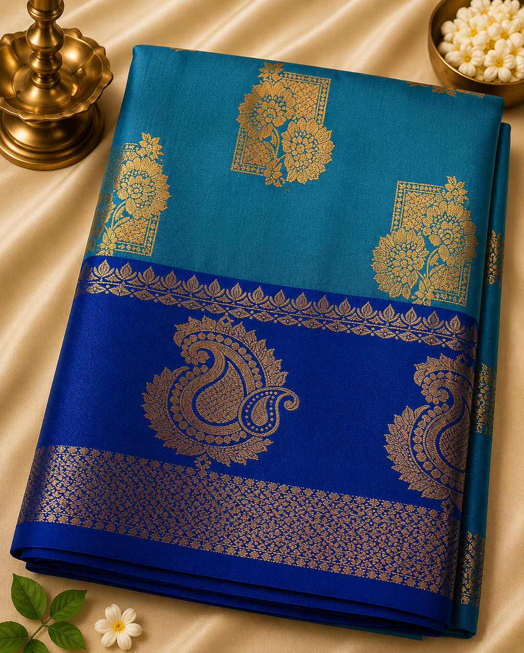 Kanjivaram Silk Saree – Paisley Butta