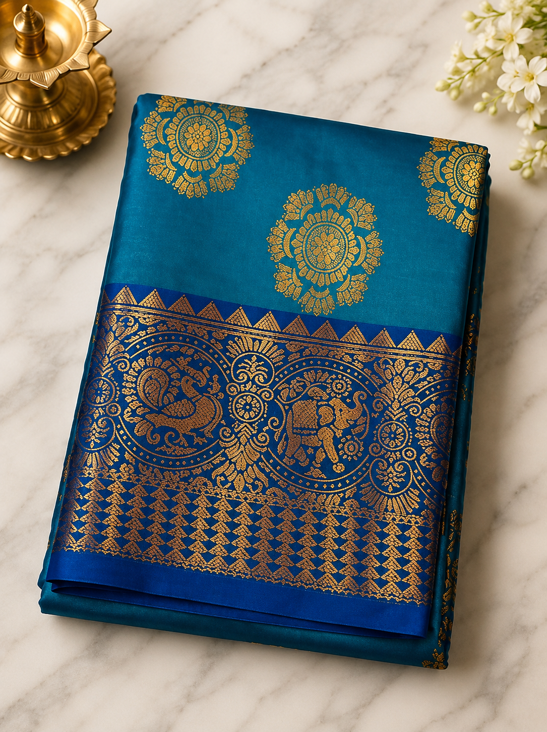 Kanjivaram Silk Saree – Chakra Zari Collection